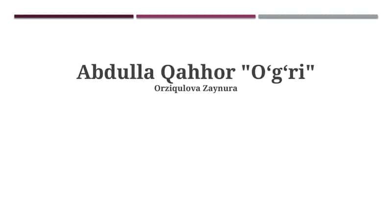 "O‘g‘ri" 1