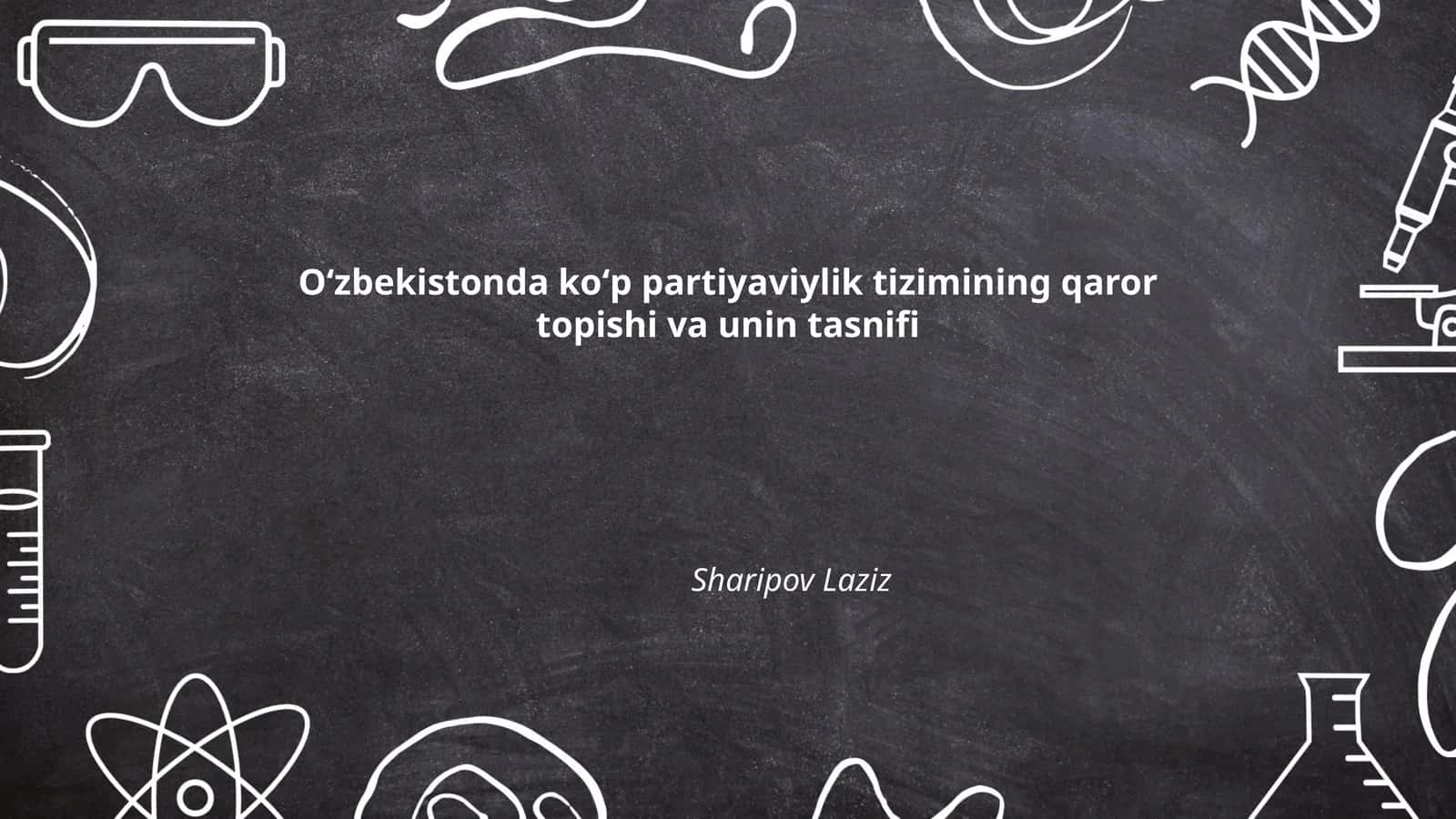 Oʻzbekistonda koʻp partiyaviylik tizimining tarixi 1