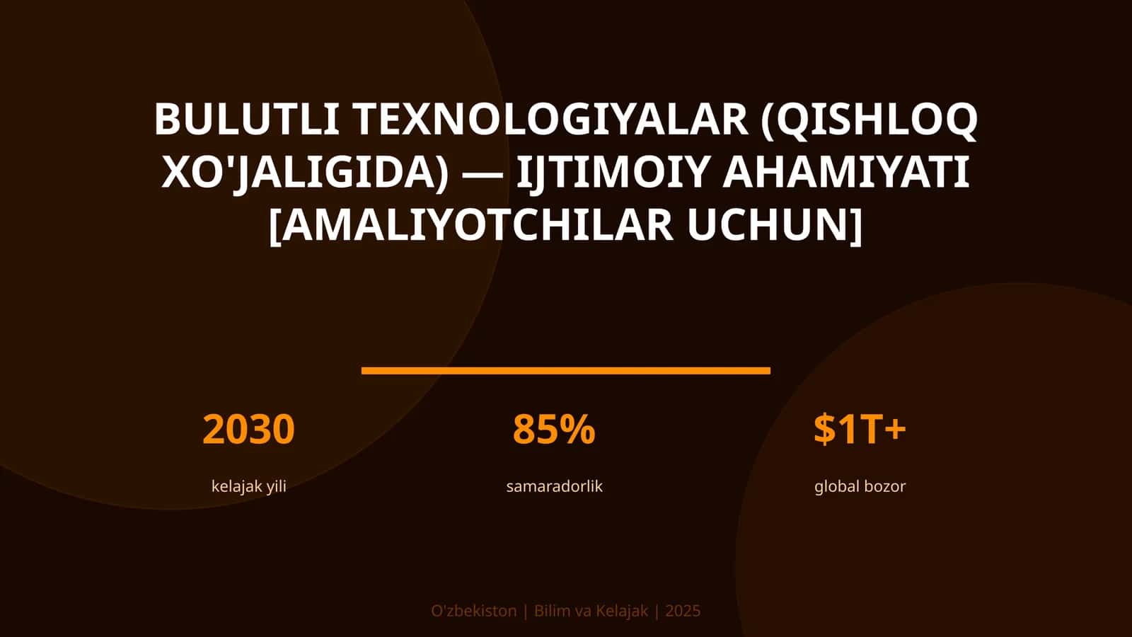 Bulutli texnologiyalar (qishloq xo'jaligida) — ijtimoiy ahamiyati [amaliyotchilar uchun] 1