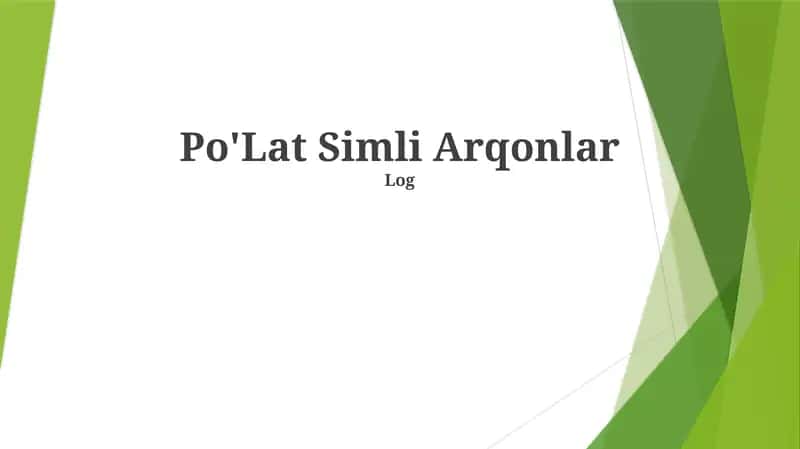 Po'Lat Simli Arqonlar 1
