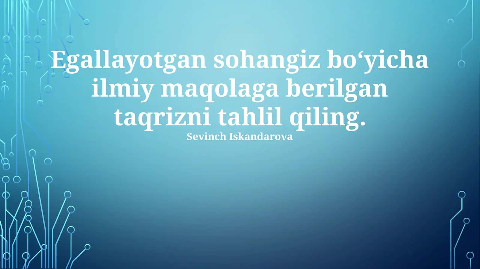 Taqrizlar turlari 1