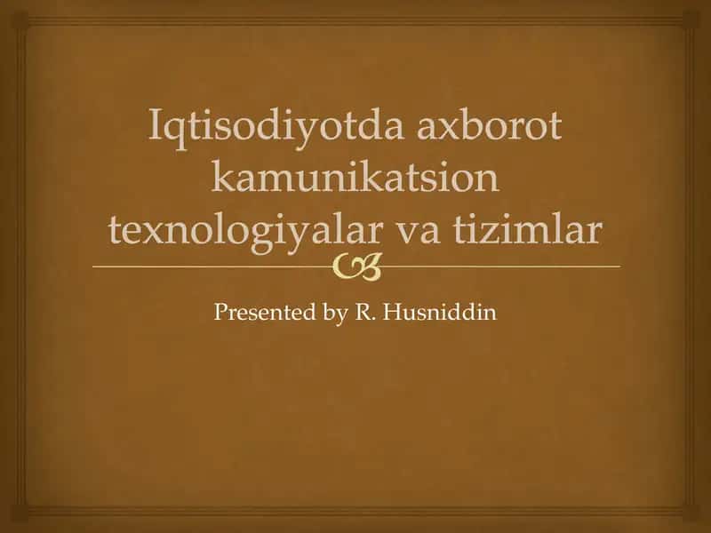 axborot kommunikatsion texnologiyalari 1
