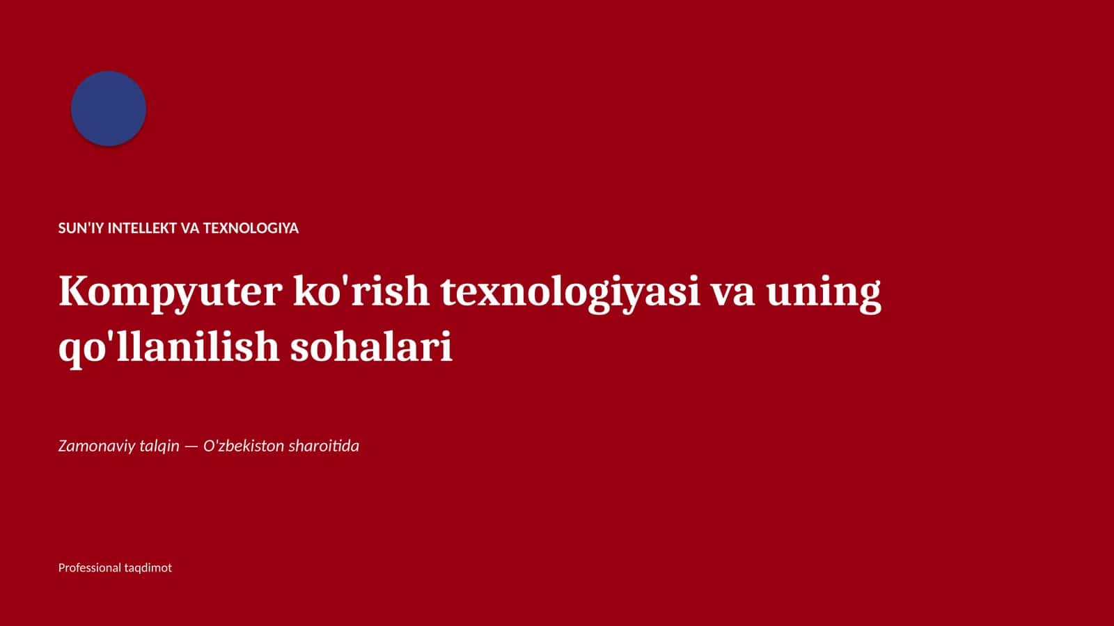 SUN'IY INTELLEKT VA TEXNOLOGIYA 1