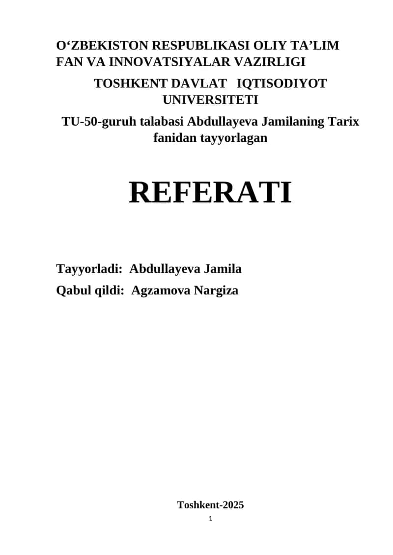 Mirzo Ulug’bek tarixi 1
