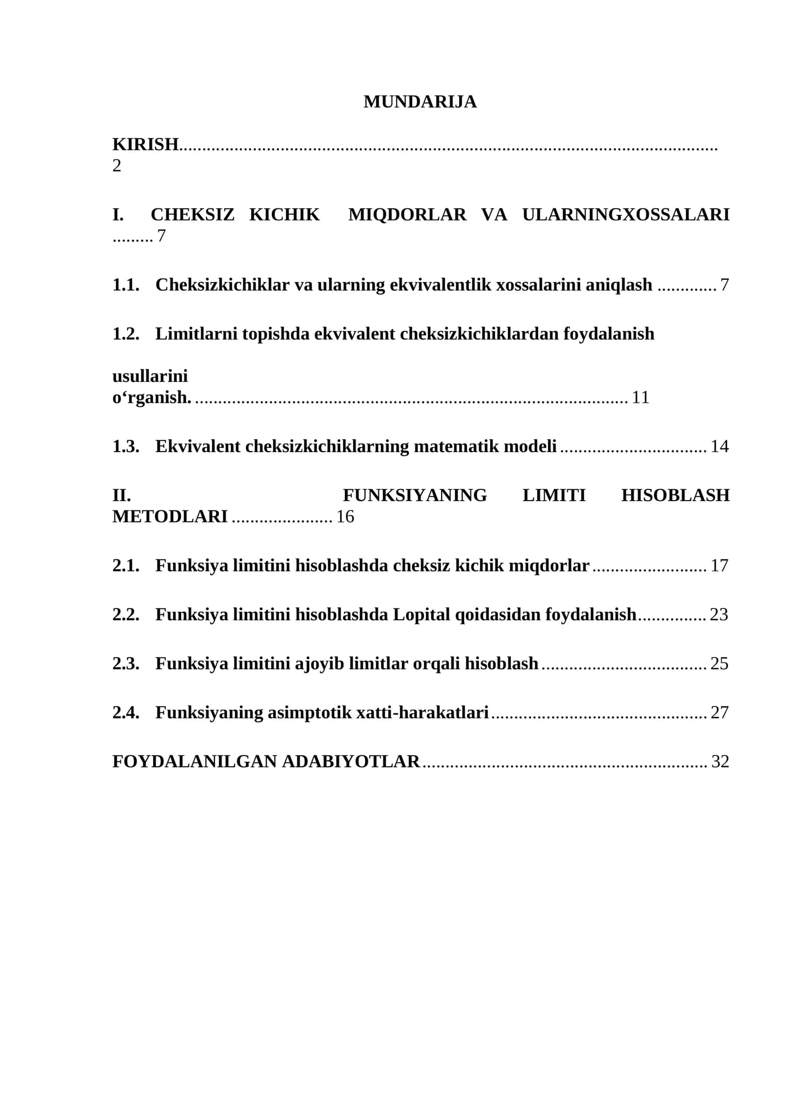 FUNKSIYANING LIMITI HISOBLASH METODLARI 1