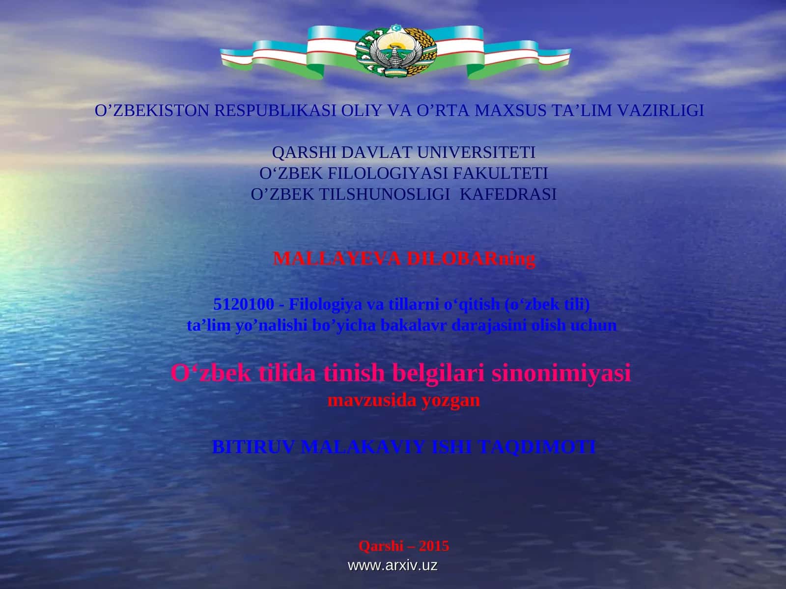O‘zbek tilida tinish belgilari sinonimiyasi 1