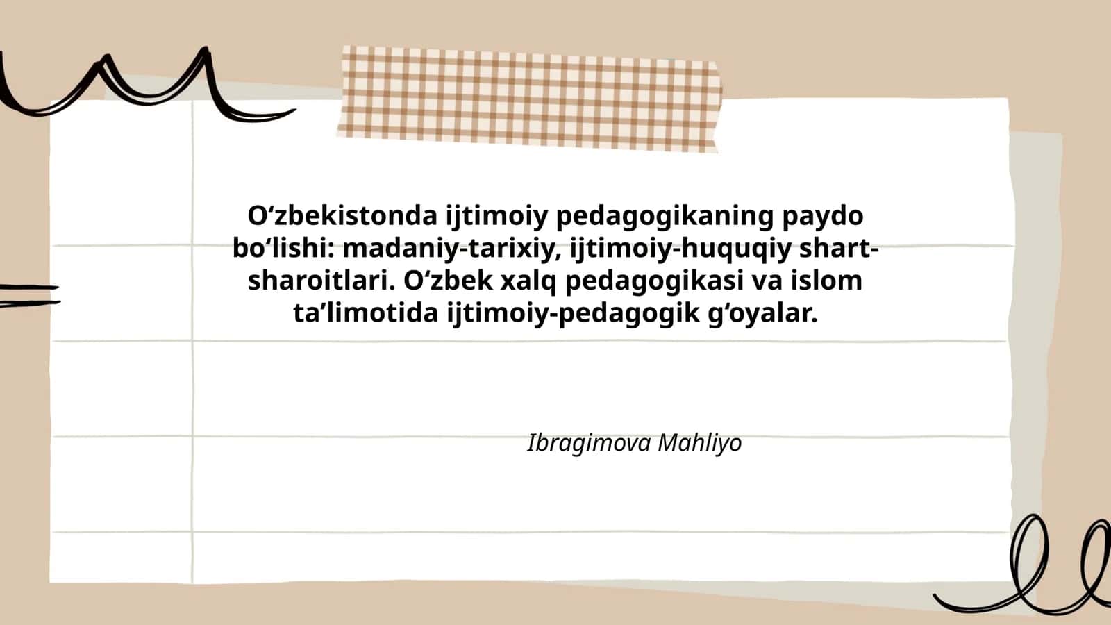 O‘zbekistonda ijtimoiy pedagogikaning paydo bo‘lishi 1