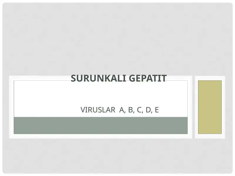 SURUNKALI GEPATIT 1