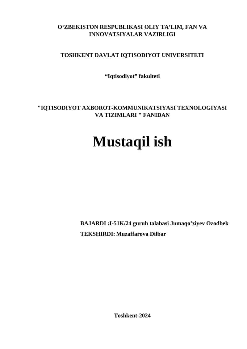 "O‘zbekiston – 2030" strategiyasi tahlili 1