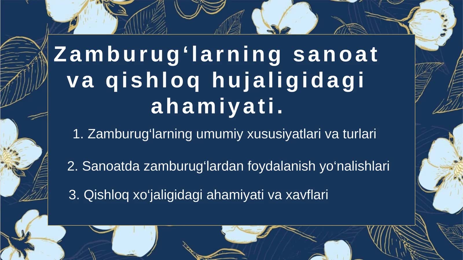 Zamburug‘larning sanoat va qishloq hujaligidagi ahamiyati 1