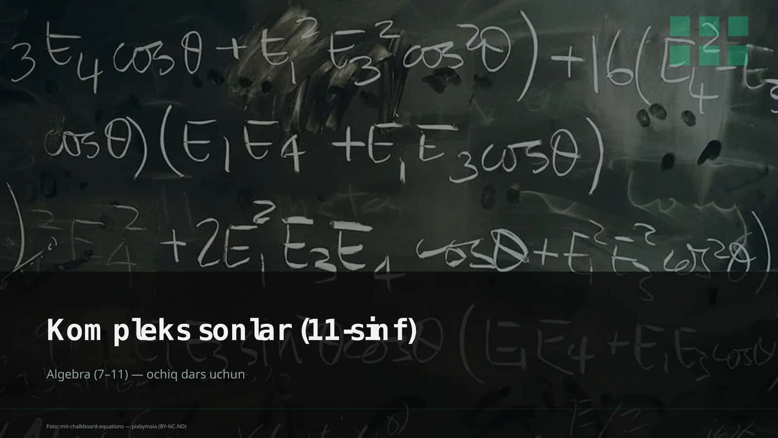 Kompleks sonlar (11-sinf) 1