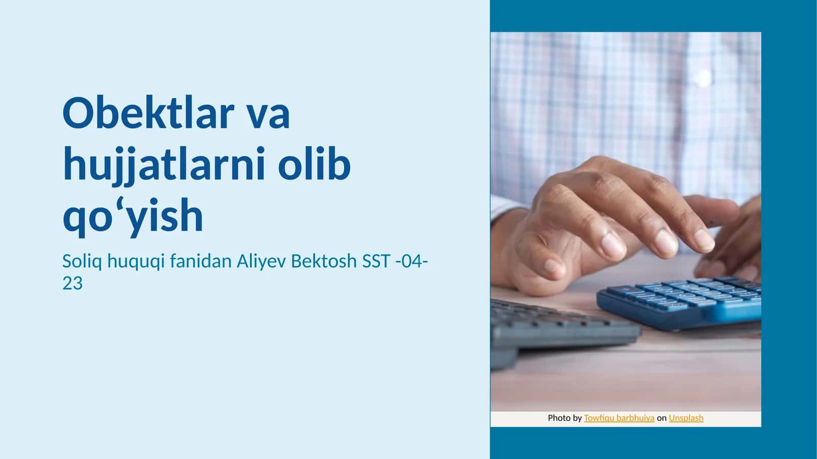 Obektlar va hujjatlarni olib qoʻyish 1