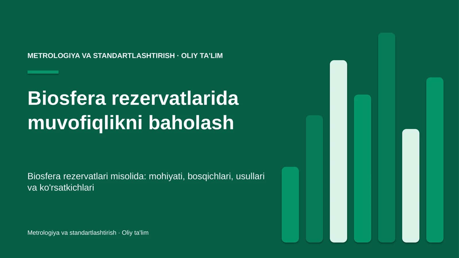 Biosfera rezervatlarida muvofiqlikni baholash 1