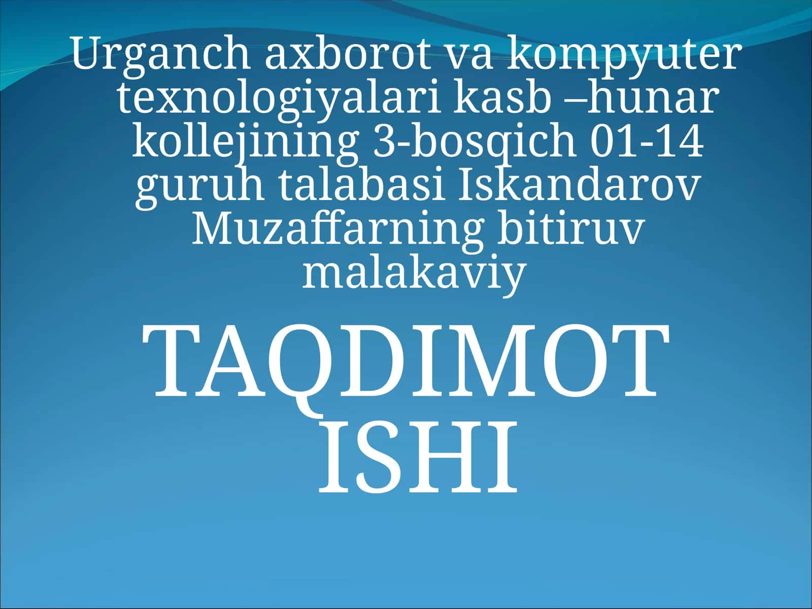 Elektron pochta dasturlari bilan ishlash 1