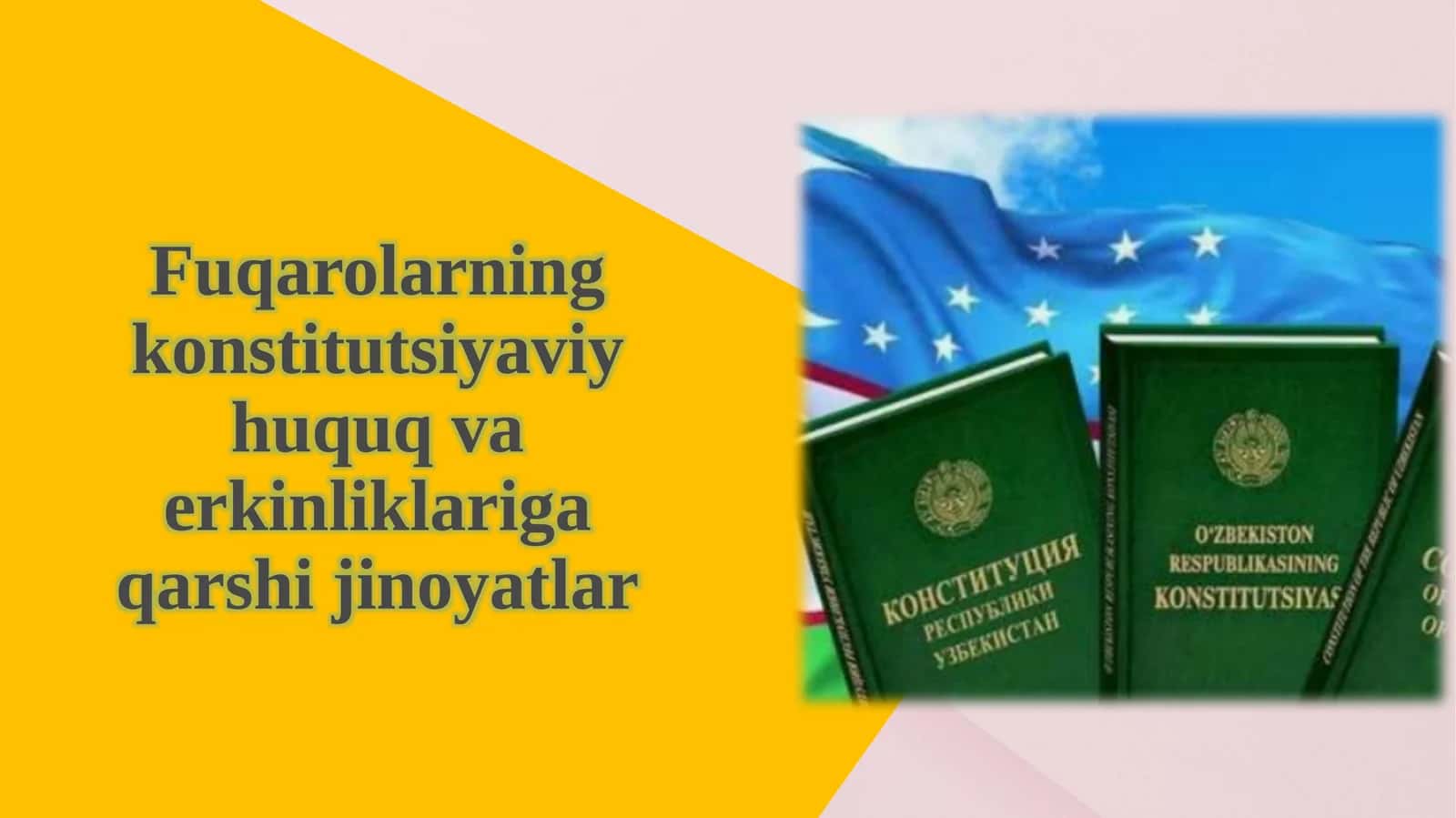 Fuqarolarning konstitutsiyaviy huquq va erkinliklariga qarshi jinoyatlar 1