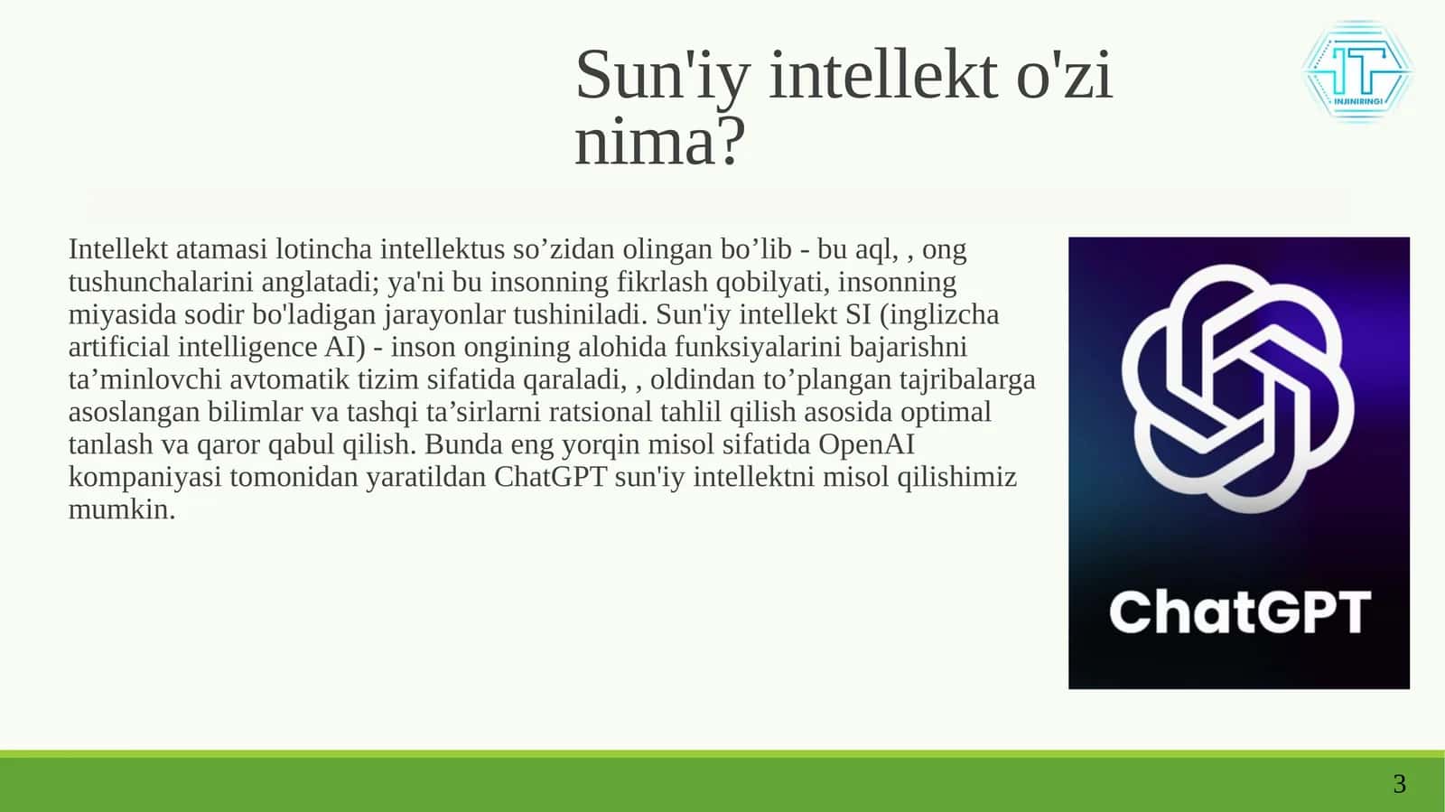 Sun'iy Intellekt 1