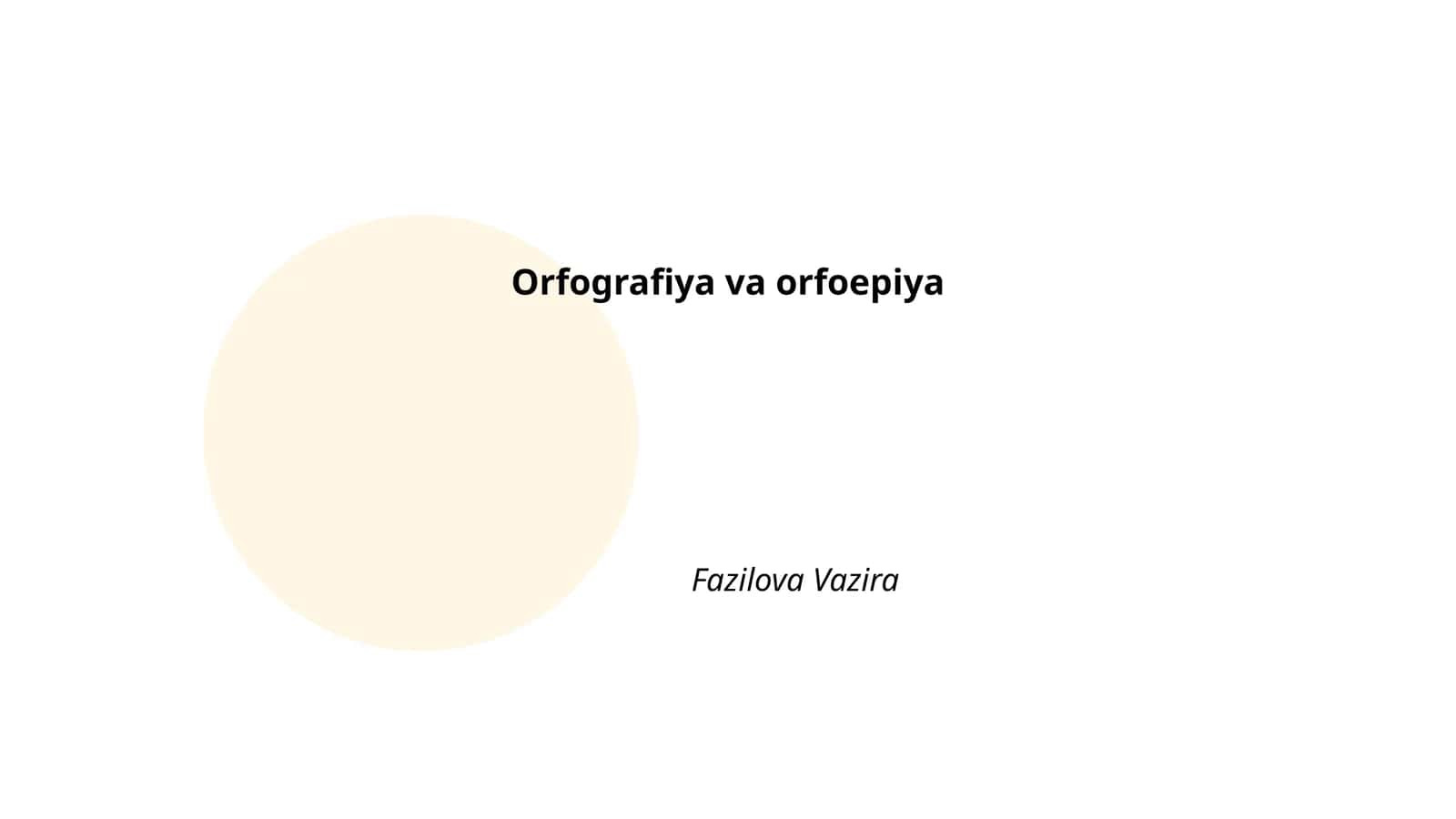 Orfografiya va orfoepiya 1