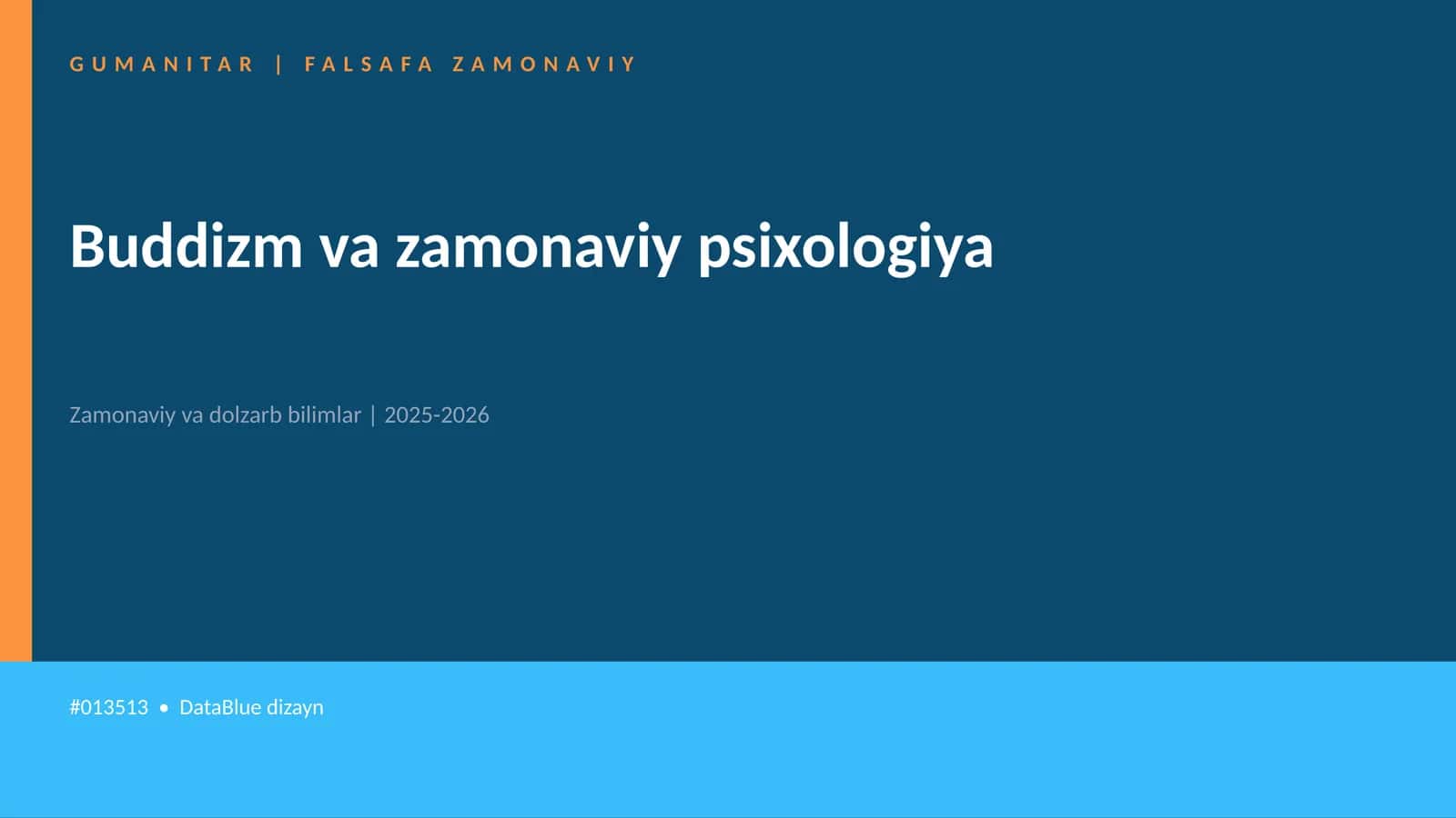 Buddizm va zamonaviy psixologiya 1