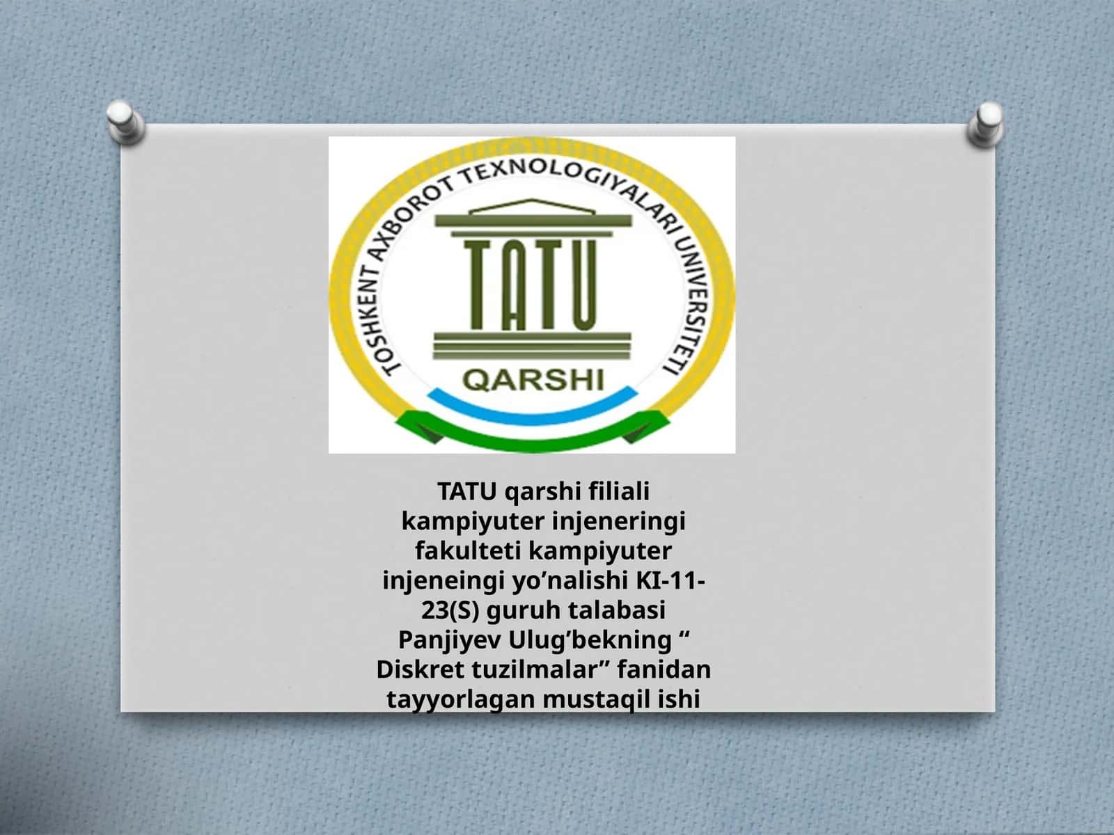 Diskret tuzilmalar 1