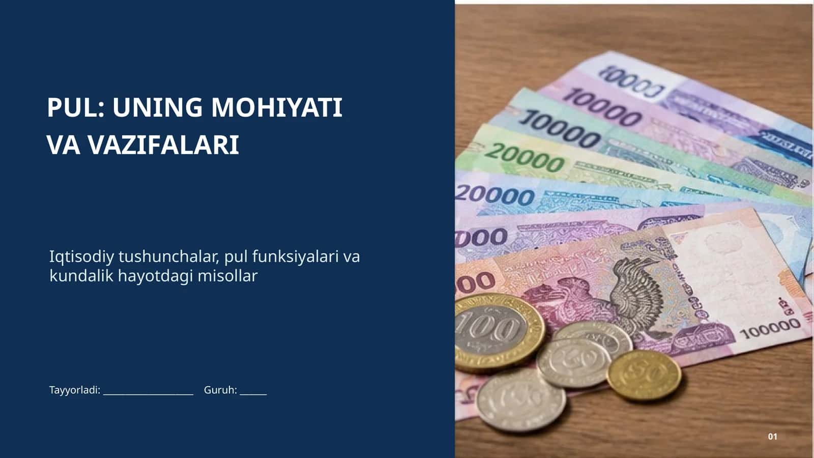 PUL: UNING MOHIYATI VA VAZIFALARI 1