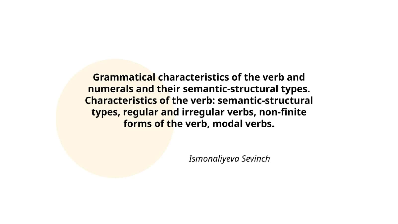 Grammatika. Ismonaliyeva Sevinch 1