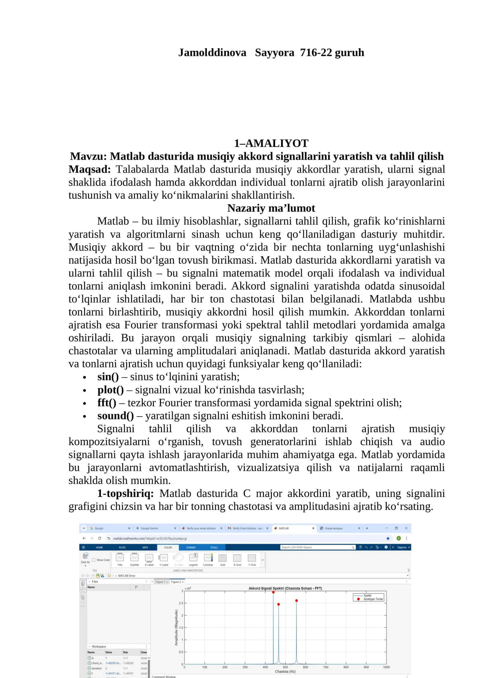 Jamolddinova Sayyora 716-22 guruh 1