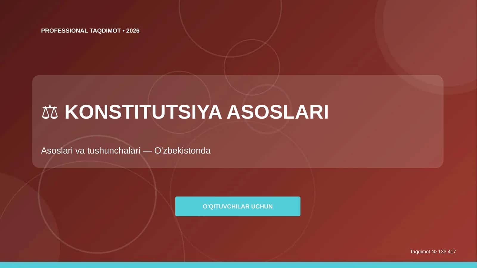KONSTITUTSIYA ASOSLARI 1