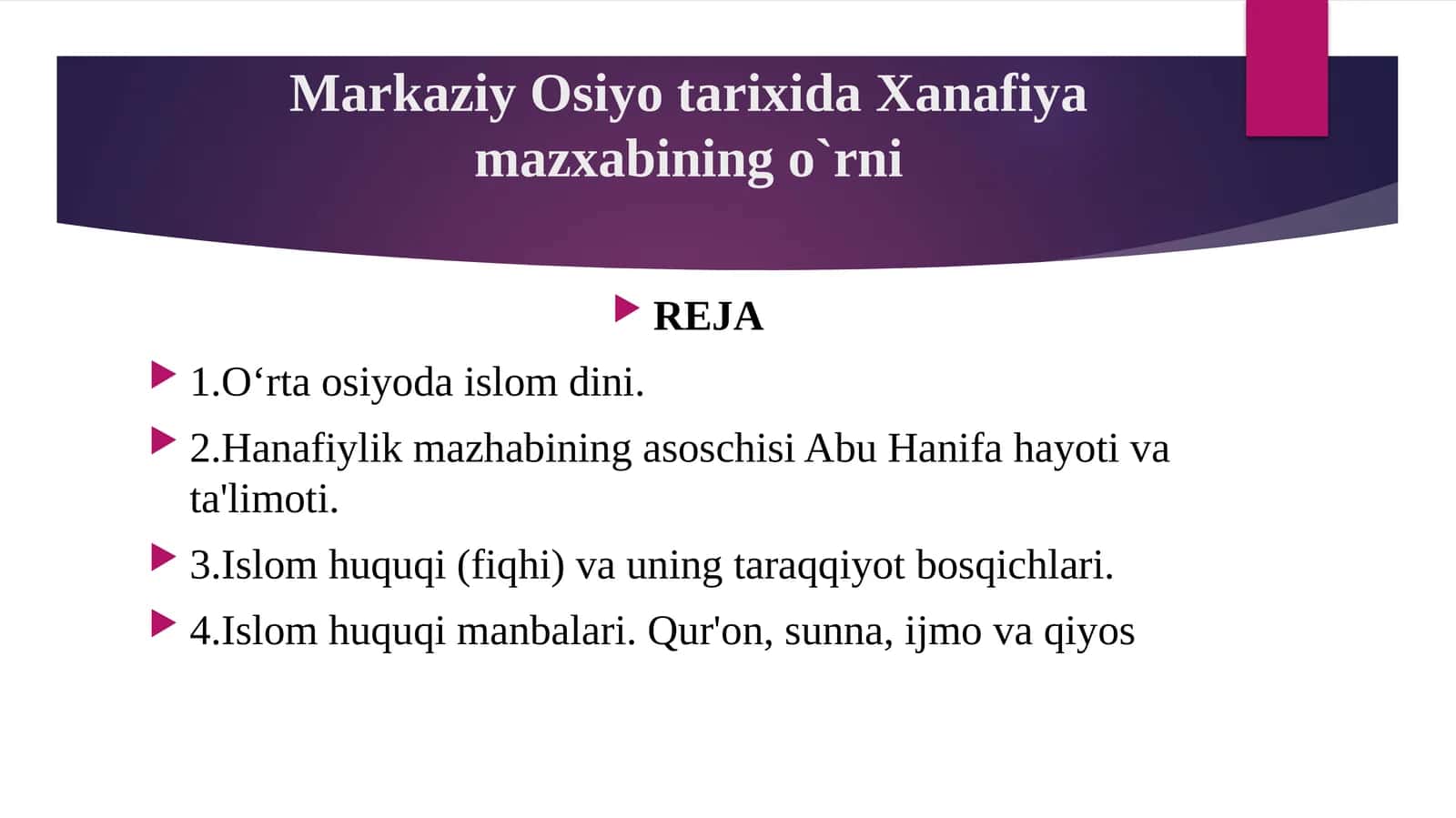 Xanafiyamazxabiningo`rni 1