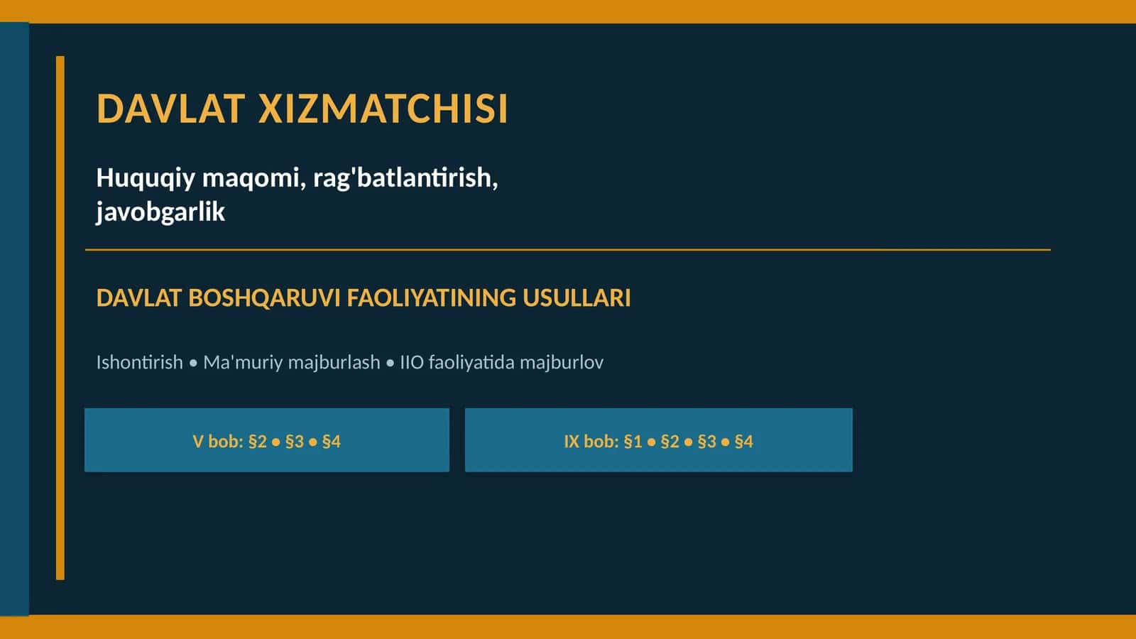 DAVLAT XIZMATCHISI 1