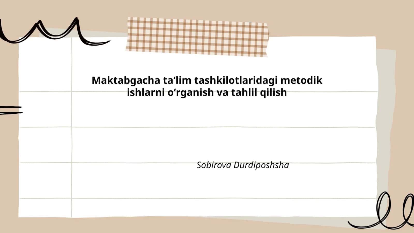 Maktabgacha taʼlim tashkilotlaridagi metodik ishlarni oʻrganish va tahlil qilish 1