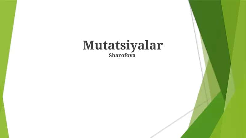 Mutatsiyalar 1