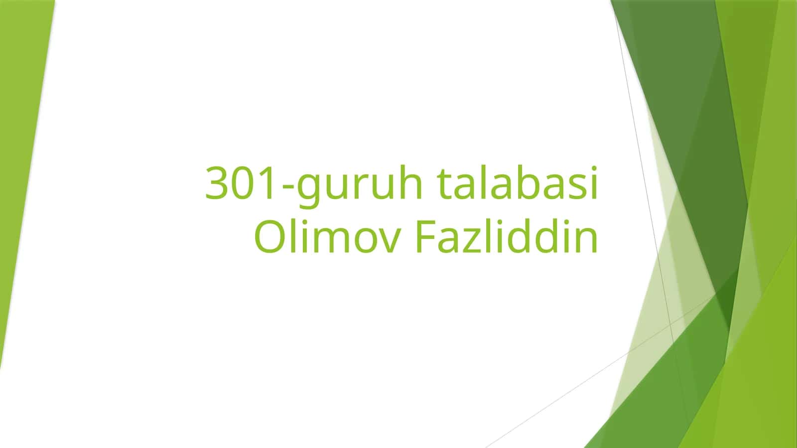 Olimov Fazliddin 1
