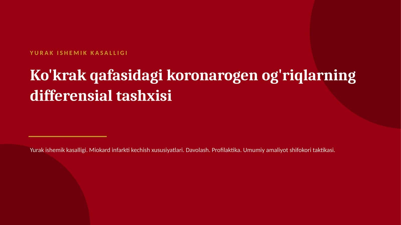 YURAK ISHEMIK KASALLIGI 1