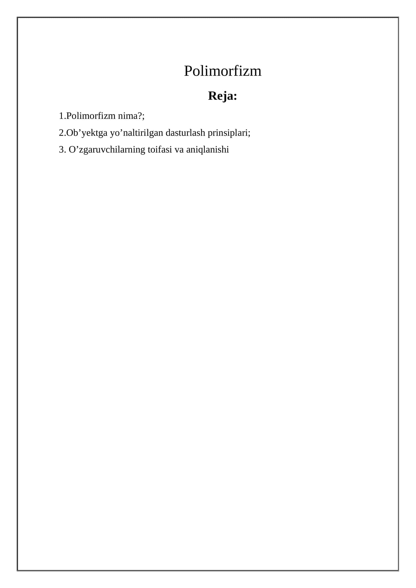 Polimorfizm 1