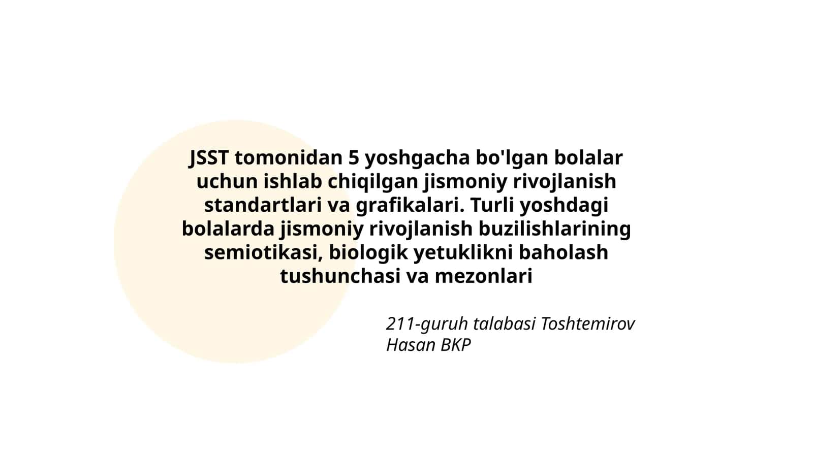 Jismoniy rivojlanish standartlari va grafikalari 1
