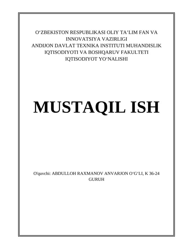 IQTISODIY RIVOJLANISHNING SIKLLILIGI VA IQTISODIY SIKL NAZARIYALARI 1