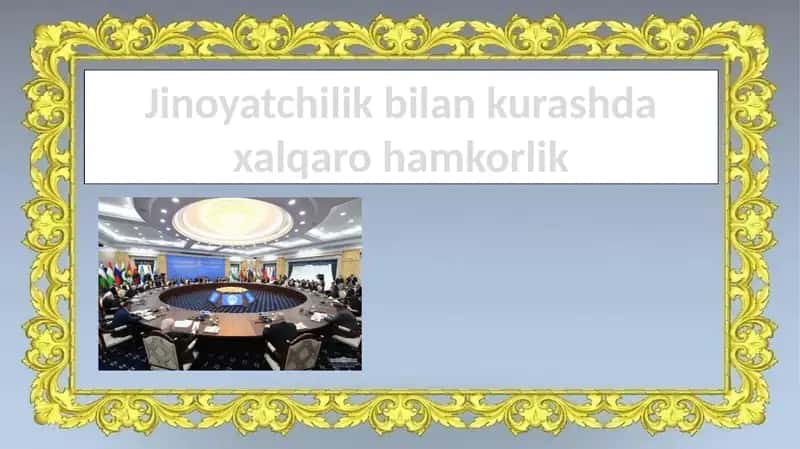 Jinoyatchilik bilan kurashda xalqaro hamkorlik 1