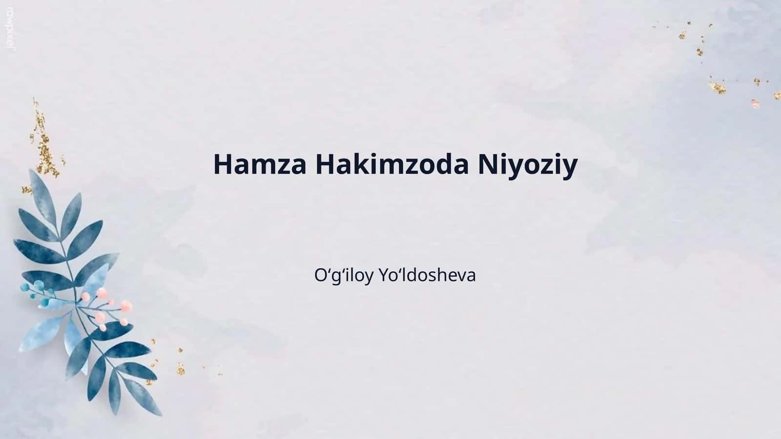 Hamza Hakimzoda Niyoziy 1