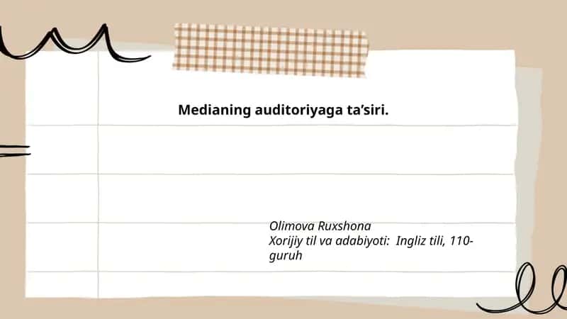 Medianing auditoriyaga ta’siri 1