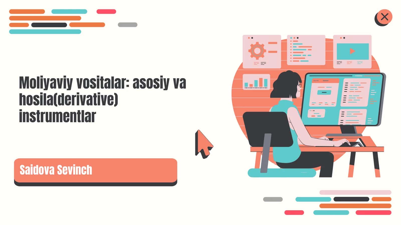 Moliyaviy vositalar: asosiy va hosila(derivative) instrumentlar 1