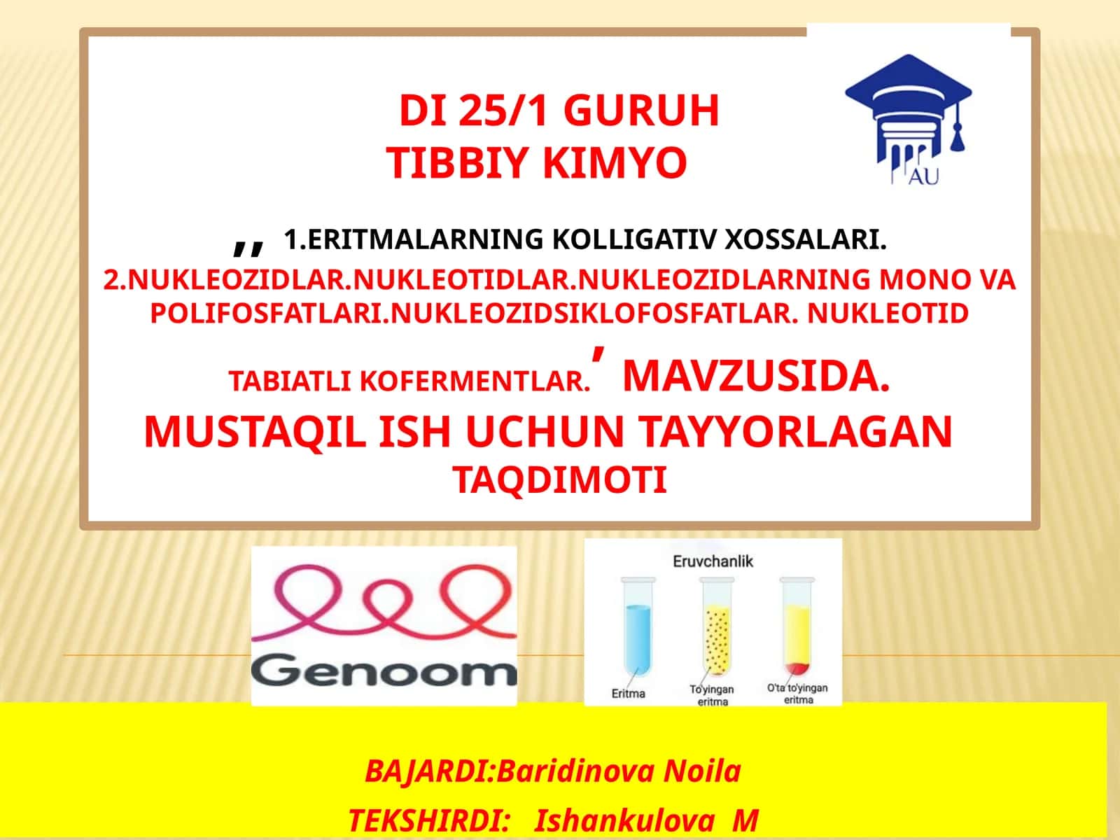 Eritmalarning kolligativ xossalari 1