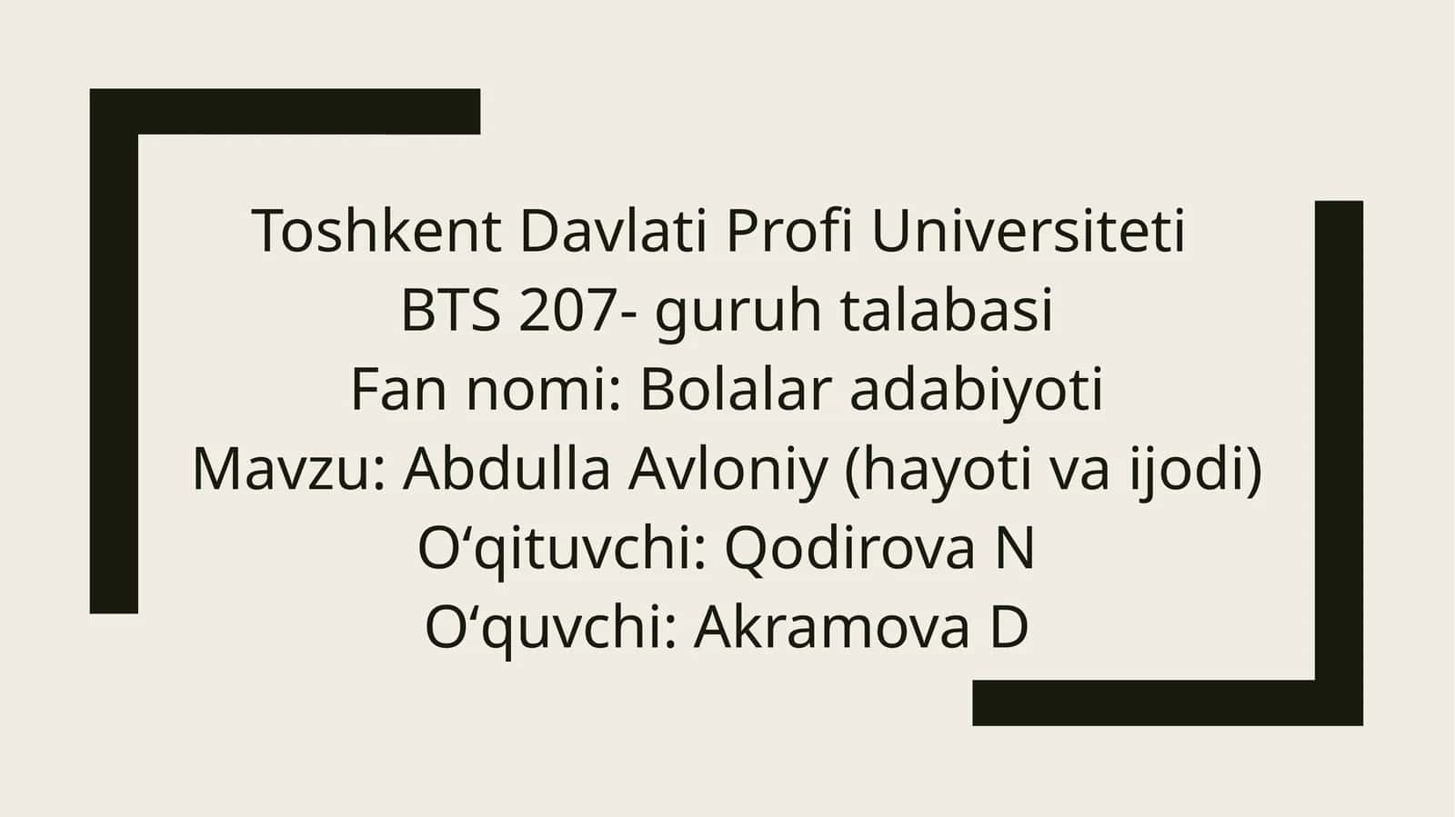 Abdulla Avloniy (hayoti va ijodi) 1