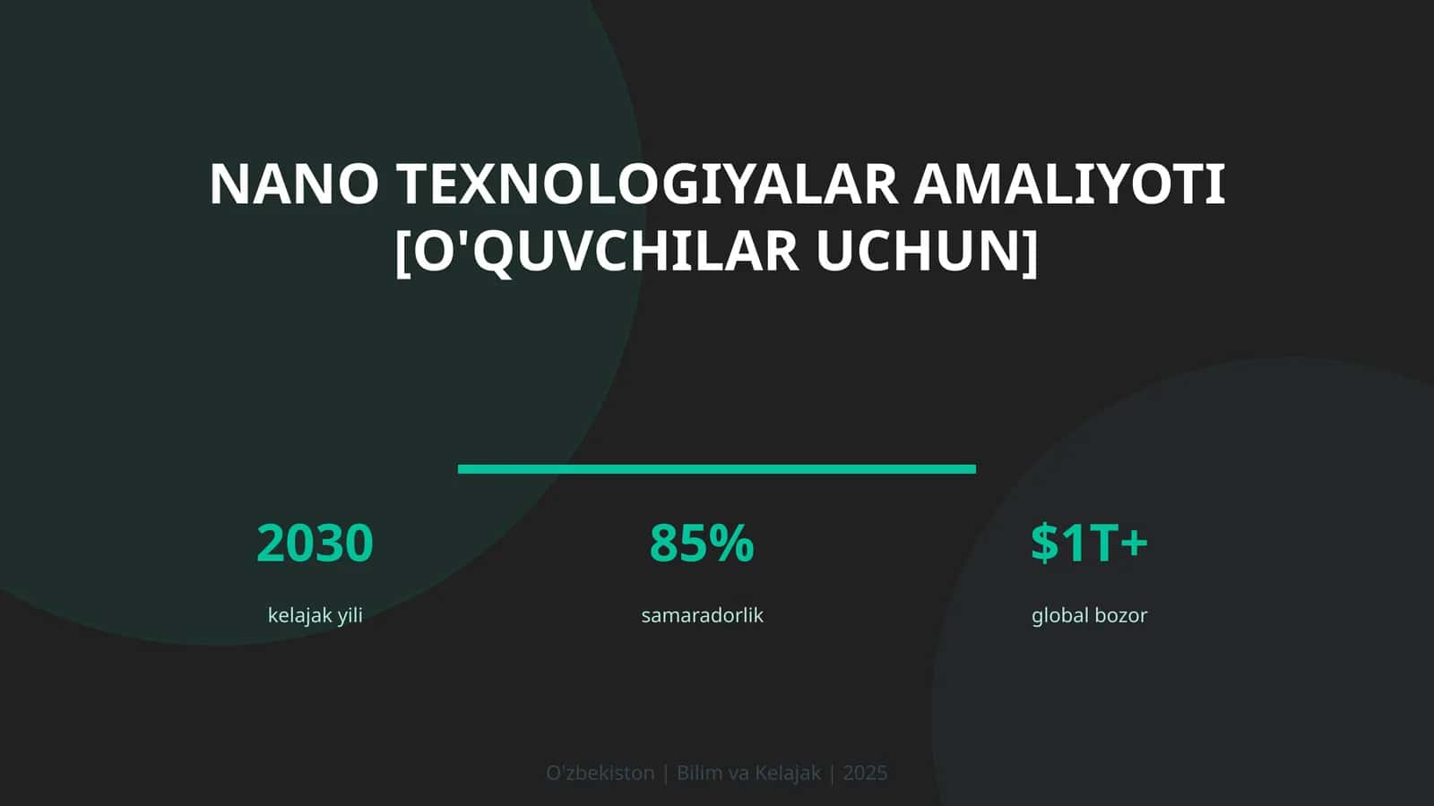 Nano texnologiyalar amaliyoti [O'quvchilar uchun] 1