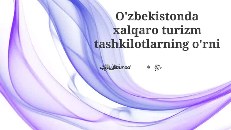 Xalqaro Turizm Tashkilotlarning O'rni 1