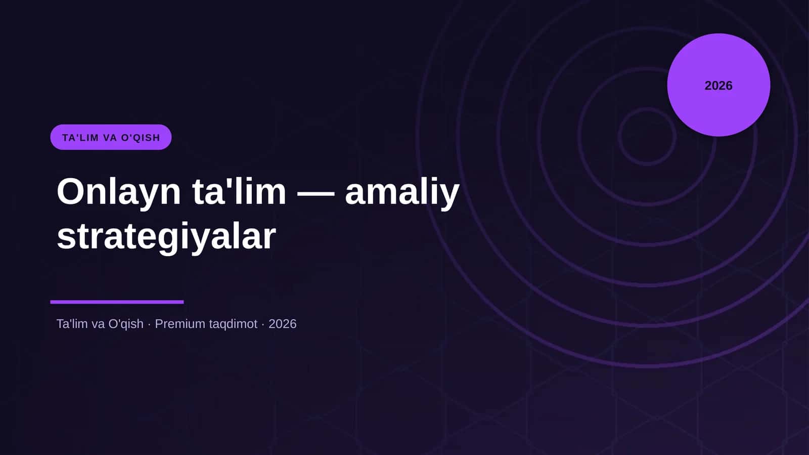 Onlayn ta'lim — amaliy strategiyalar 1