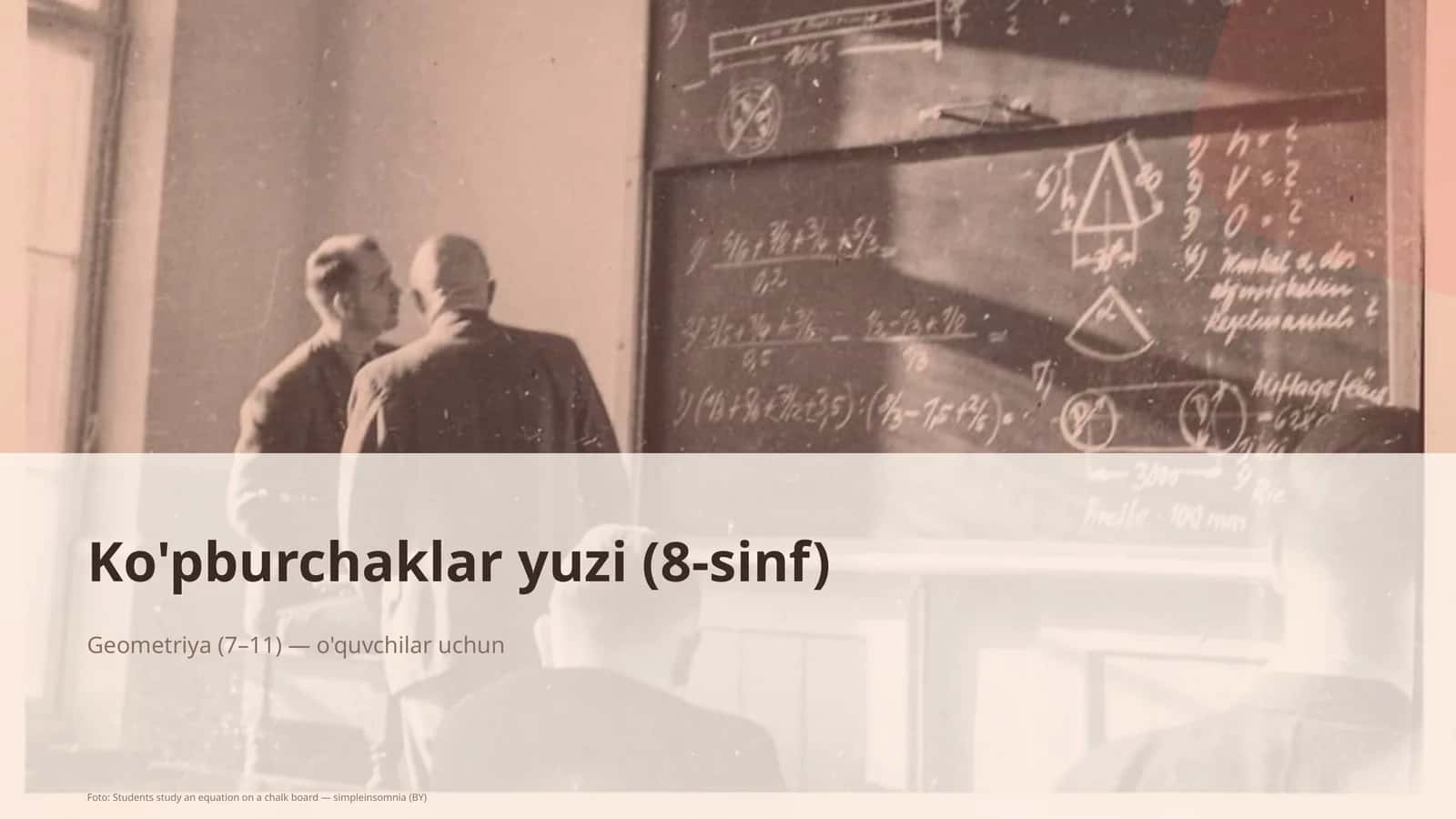 Ko'pburchaklar yuzi (8-sinf) 1