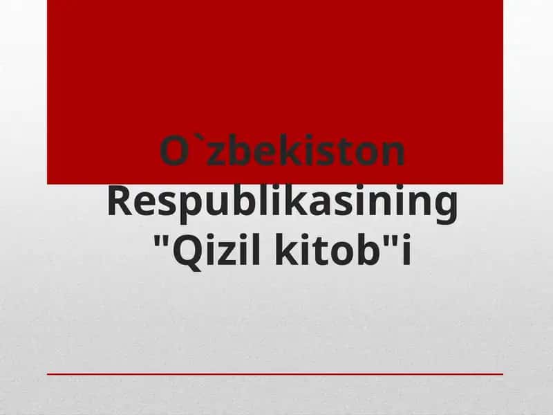 Qizil kitob 1