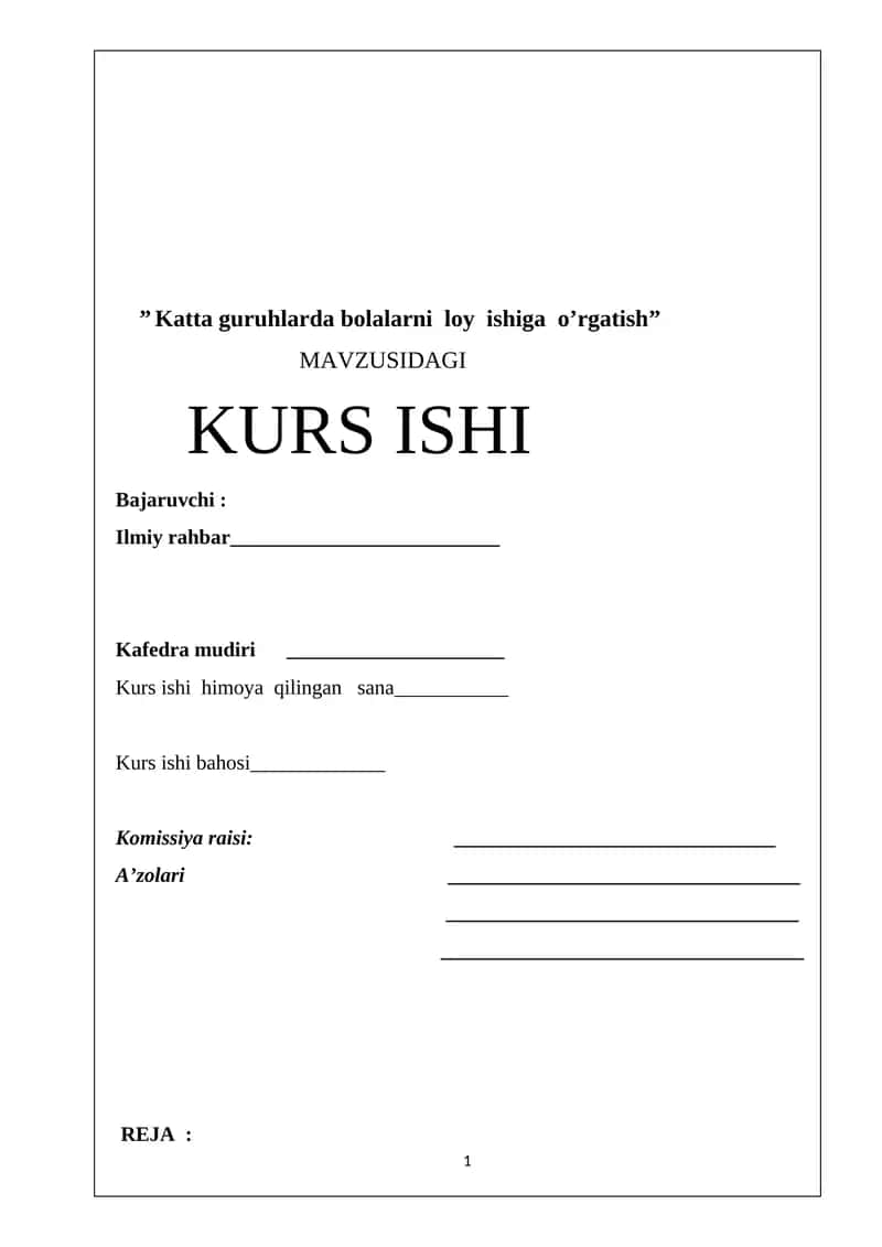 Katta guruhlarda bolalarni loy ishiga o’rgatish 1