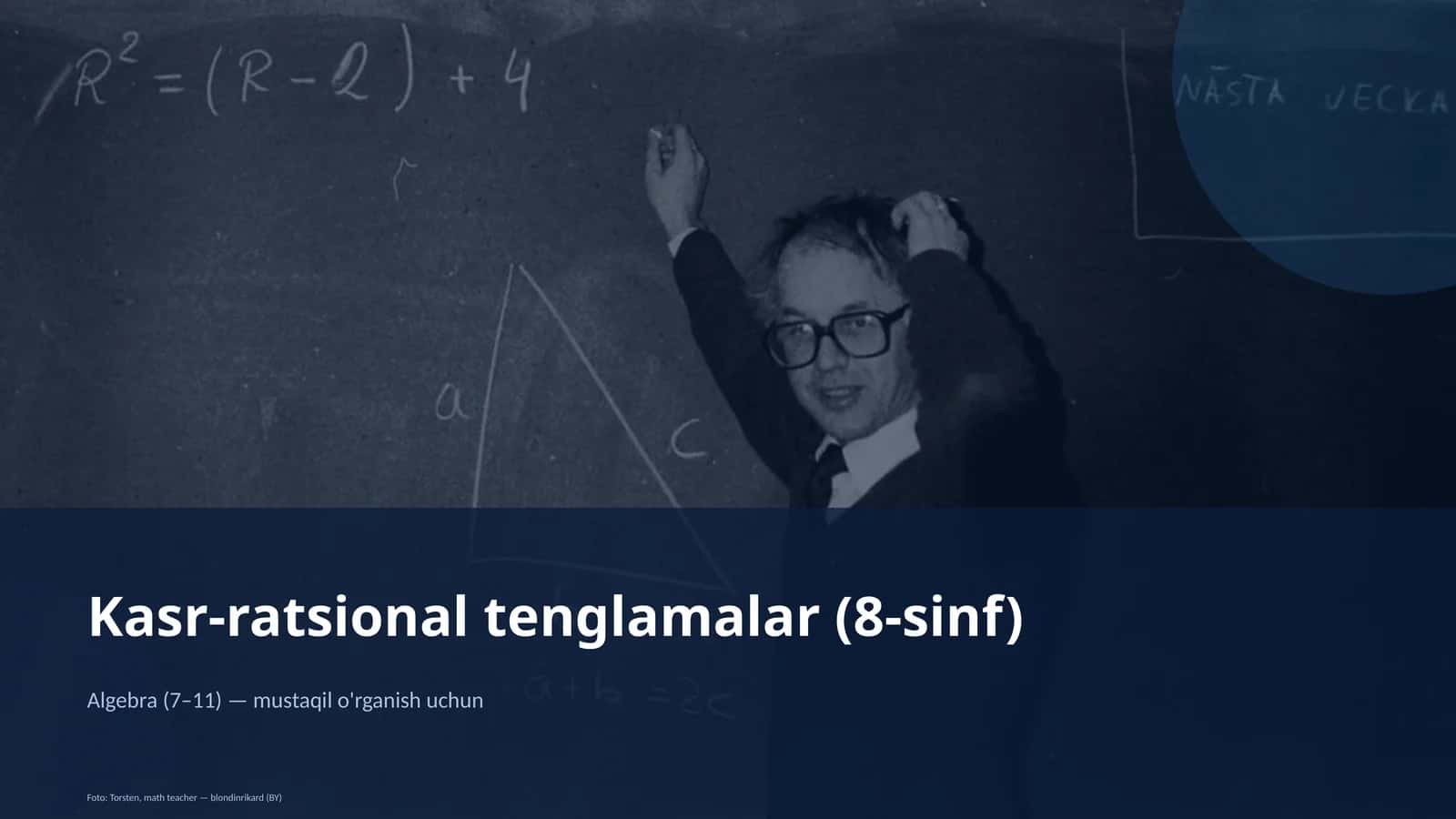 Kasr-ratsional tenglamalar (8-sinf) 1