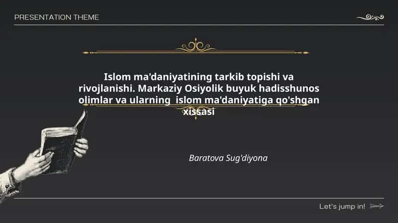 Islom ma'daniyatining tarkib topishi va rivojlanishi 1